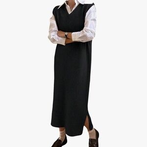 Chic Black sweater Dress